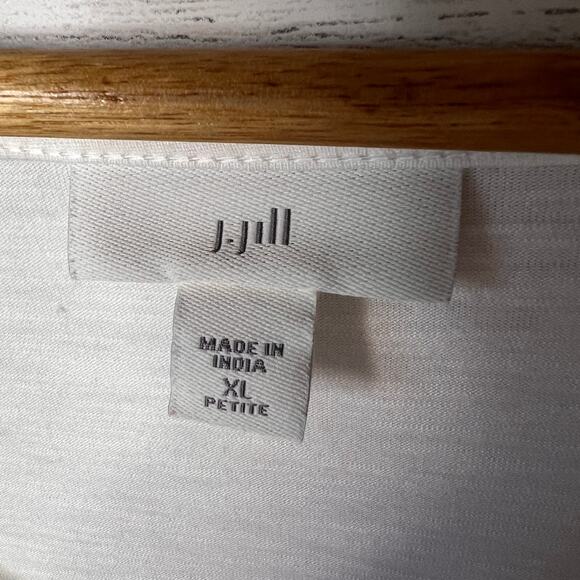 J Jill Tunic Top Womens Size XL Petite White Bohemian Fabric Button Detail - Picture 2 of 16